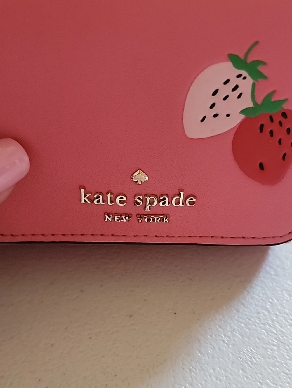 kate spade Picnic In The Park Small Trifold Wallet With Strawberries